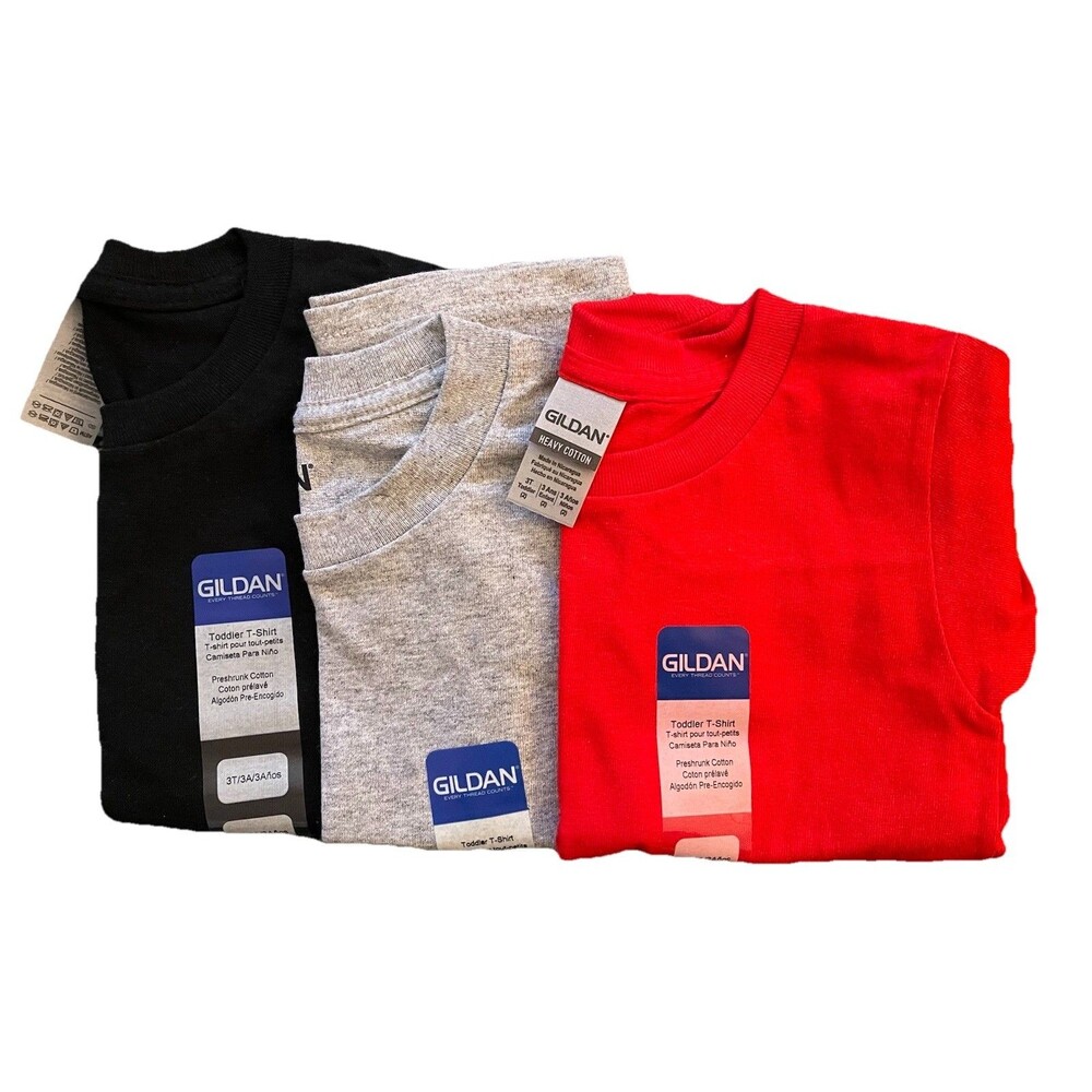 NWT 3 Gildan 100% Cotton Tshirts Size 3T